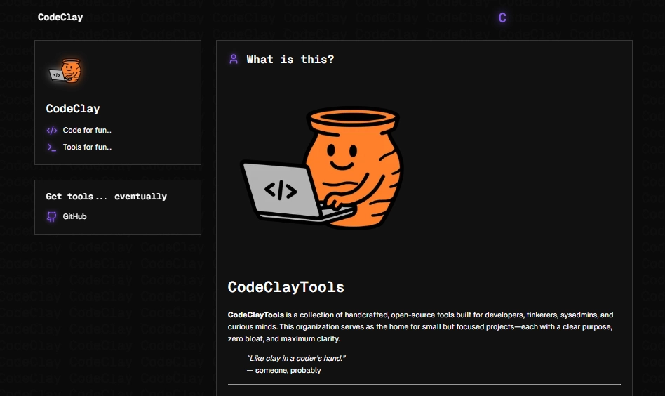 Welcome to CodeClay